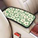 Vintage Groovy Flowers Auto Center Console Cover Pad Car Armrest Seat Box Cover Cushion Universal for Most Vehicle SUV Truck Car Accessories Decor