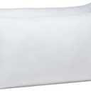 Amazon Basics Down-Alternative Pillows for Stomach and Back Sleepers, Soft Density, Machine Washable, 20 x 36 inches, White, 2-Pack