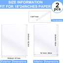 Sherr 2 Pcs 18 x 24 Inches Rigid Print Protectors Clear Hard Plastic Sheet Protectors Poster Sleeves for Protect Store and Display Photographs, Prints and Documents