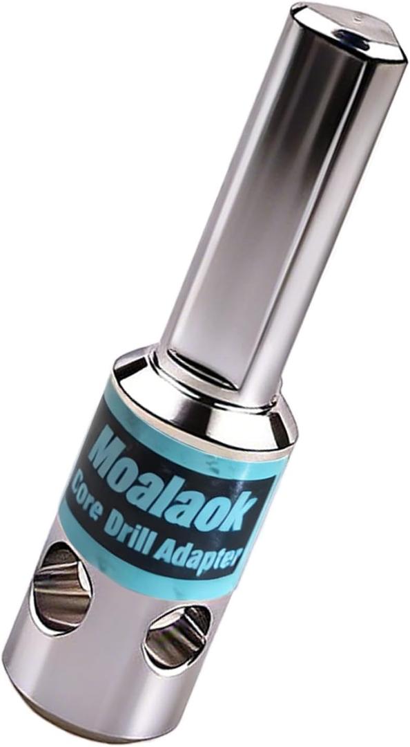 Ice Auger Drill Adapter for 1/2" Drill Chuck - Compatible with Strikemaster, Eskimo, Mora Hand Augers | Hand Ice Fishing Auger Drill Bit 5/16" &1/4" Hole Fits 1/4"-20 Wing Bolts & Locking Screws