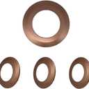4 Pack Bronze Matte Plastic Ring Trim for Decorated 5/6 Inch Lighting Fixture Recessed Downlight, Can Lights Trim Cover Outer Diameter 7.59", Inner Diameter 4.44",Thickness 0.37