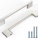 6 Pack 11.3 Inch(288mm) Kitchen Cabinet Handles Brushed Satin Nickel Cabinet Pulls Kitchen Cabinet Hardware Drawer Pulls for Cupboard Wardrobe