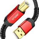 JSAUX 15FT USB Printer Cable - USB 2.0 Type A Male to B Male Scanner Cord - High Speed for HP, Canon, Epson, Dell, Brother, Lexmark, Xerox, Samsung and Piano, DAC