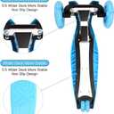 3 Wheel Scooter for Kids Ages 6-12,Kids Scooter with Light Up Wheels, Sturdy Deck Design, and 4 Height Adjustable Suitable for Kid Ages 3-12