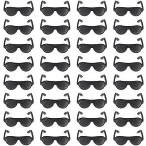 120pcs Mini Doll Sunglasses, Black Plastic Dollhouse Accessories for DIY Decoration, Kids Play House Toys, for Doll Dress-up and Parent-Child Interaction, 1.18 X 1.02 X 0.39 Inches