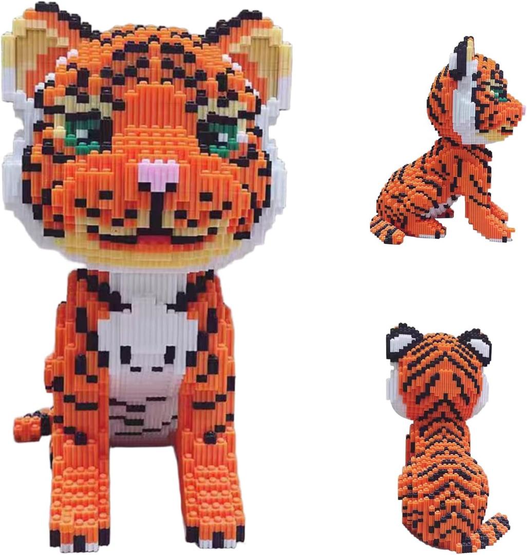 Creator Tiger Building Set, Tiger Micro Building Blocks for Boys Age 8-12,Cat Mini Blocks Sets for Kids,Boys & Girls 8 Plus Years Old6488 Pieces