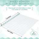 Kolldenn 2 Roll 4 x 12 ft Green Gingham Bulletin Board Fabric Roll Large Reusable Non Woven Bulletin Board Paper Waterproof Erasable Background for Classroom School Chalkboard Wrapping Craft DIY Decor, 48 x 144 inches