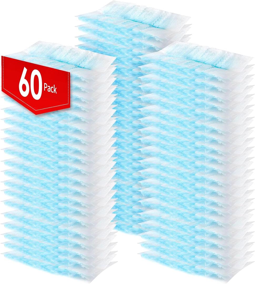 60 Count Electrostatic Duster Refills Compatible with Swiffer Duster, Multi-Surface Dusting Refills, Microfibre Dusters for Cleaning, Unscented, No Extension Pole