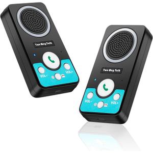 Intercoms Wireless for Home, 2 Way Audio Hands-Free Long Range Wireless Intercom System, 4 Ringtones 8 Volume Levels, Up to 10 Days Standby Intercom Syetem for House, Office, Classroom, Black