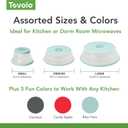 Tovolo Microwave Splatter Cover for Food, Medium (Charcoal) - Collapsible & Vented Silicone Splatter Guard Lid - Microwave Plate & Dish Cover with Handle - BPA-Free Kitchen Gadget for Meal Prep