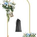 Wingedbird 7.2ft Gold Door Arch Frame Metal Wedding Flower Arch Balloon Backdrop Stand with Storage Bag, Easy to Assemble for Bridal & Baby Showers, Ceremony, and Birthday Party Decoration