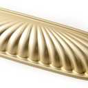 Goo-Ki 5'' (128mm) Hole Centers Champagne Bronze Cabinet Pulls,Accessible Luxury Zinc Alloy Din Cup Cabinet Pulls with Mordern Style,6 Pack