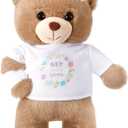 Deekin Get Well Soon Gifts for Kids Injured Recovery Bear Stuffed Animal Gifts Bear for Kids Adult with Broken Arm After Surgery Soft Bandage Plush 10 Inches(Brown,Arm Injury)