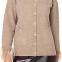 ASTR The Label Womens Grie Cardigan (Small, Taupe)