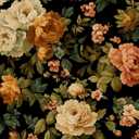 Fvlow Vintage Wallpaper Wildflower Peel and Stick 17.4" x 118" Peony Floral Contact Paper Waterproof Renter Friendly Covering for Bedroom Bathroom Green/White/Pink