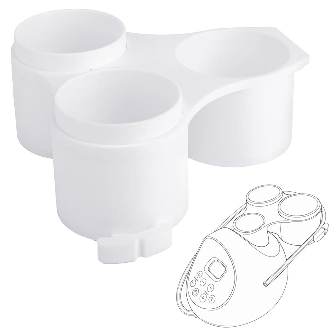 Bottle Holder for S1 & S2, Portable Detachable Breast Pump Attachment Accessories Dual Bottle Stand with Hose Management Space-Saving & Easy Installation (White)
