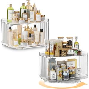 Lazy Susan Organizer for Refrigerator (2 Packs)