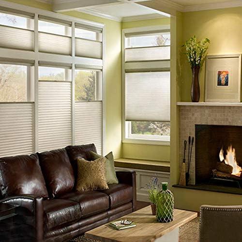 Cordless Cellular Honeycomb Window Shades, Top Down Bottom Up Free Stop Custom Made Light Filtering UV Protection White Window Blinds, 29" W x 72" L