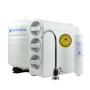 Aquasana SmartFlow Reverse Osmosis Water Filter | RO Under Sink System | WQA Certified up to 99.99% of 90 contaminants Including Fluoride, PFAS, Arsenic, Lead, and Chlorine | Chrome Faucet