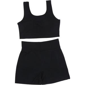 Comfortable High Waist Yoga Shorts Crop Top for Women Quick Dry Fitness Vest Athletic Bottoms for Gym Jogging Cycling Daily Wear,Size S