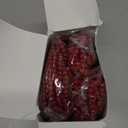 Boao 2 Pieces Christmas Wooden Bead Garland 19.7 ft Round Farmhouse Vintage Wood Bead Garlands for Xmas Decoration Supplies (Red)