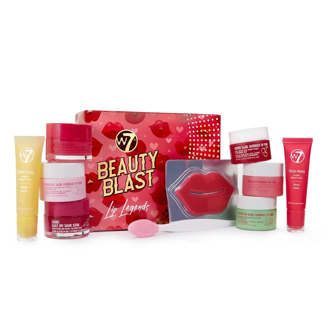 W7 Beauty Blast Lip Legends Sweet Dreams Gift Set - Lip Masks, Scrubs, Balms and More  Exclusive W7 Sweet Dreams Flavors Included