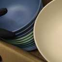 WRINGKIT 24 Pack Cereal Bowl, Unbreakable Wheat Straw Bowls, 26 Oz Soup and Salad Bowl, Lightweight Kitchen Bowl Set, Plastic Bowls for Oatmeal, Ramen, Microwave and Dishwasher Safe