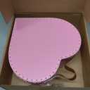 Teenyyou Set of 2 Valentine‘s Day Heart Paper Suitcases Pink Heart Paperboard Suitcases with Handles Decorative Cardboard Storage Boxes Suitcase Favor Candy Gift Boxes