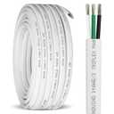 14 Gauge Marine Wire 14 AWG Marine Grade Wire,14/3 Triplex Tinned Copper Boat Cable,14 Gauge Oxygen-Free Copper Cable for Automotive RV Boat Speakers Solar Outdoors - 30ft