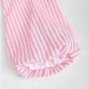 SHENHE Women's Striped Tie Front Bell Sleeve Blouse Deep V Neck Elegant Peplum Top Shirt (XS)