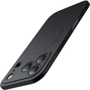 JETech Magnetic Case for iPhone 17 Pro Max 6.9-Inch Compatible with MagSafe, Camera Lens Full Protection, Soft TPU Protective Phone Cover with Matte Finish, Shockproof (Black)