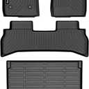 All Weather Floor Mats for Chevy Trailblazer FWD 2021-2024 2025 & Cargo Liner for Trailblazer FWD (Only Fit Cargo in Upper Deck Position) 2021-2025 Set - Black