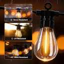 66FT Outdoor String Lights with Remote, 27 Dimmable Shatterproof LED Edison Bulbs, Waterproof Patio & Backyard Lights for Pergola, Deck, Garden, Bistro, Commercial Grade Hanging Lights