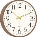 Vintage Wall Clock 16 Inch Quartz Silent Non-Ticking Analog Clock Battery Operated Rustic Round Decorative Clock for Living Room Kitchen Home Office Classroom