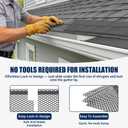 Lock-in Gutter Guard, 6” x 129 ft Mesh Gutter Guards, 6 Inch Black Anti-Rust Steel Micro Mesh,43 Pack,Professional Black Steel Screens Fit K Style Gutter