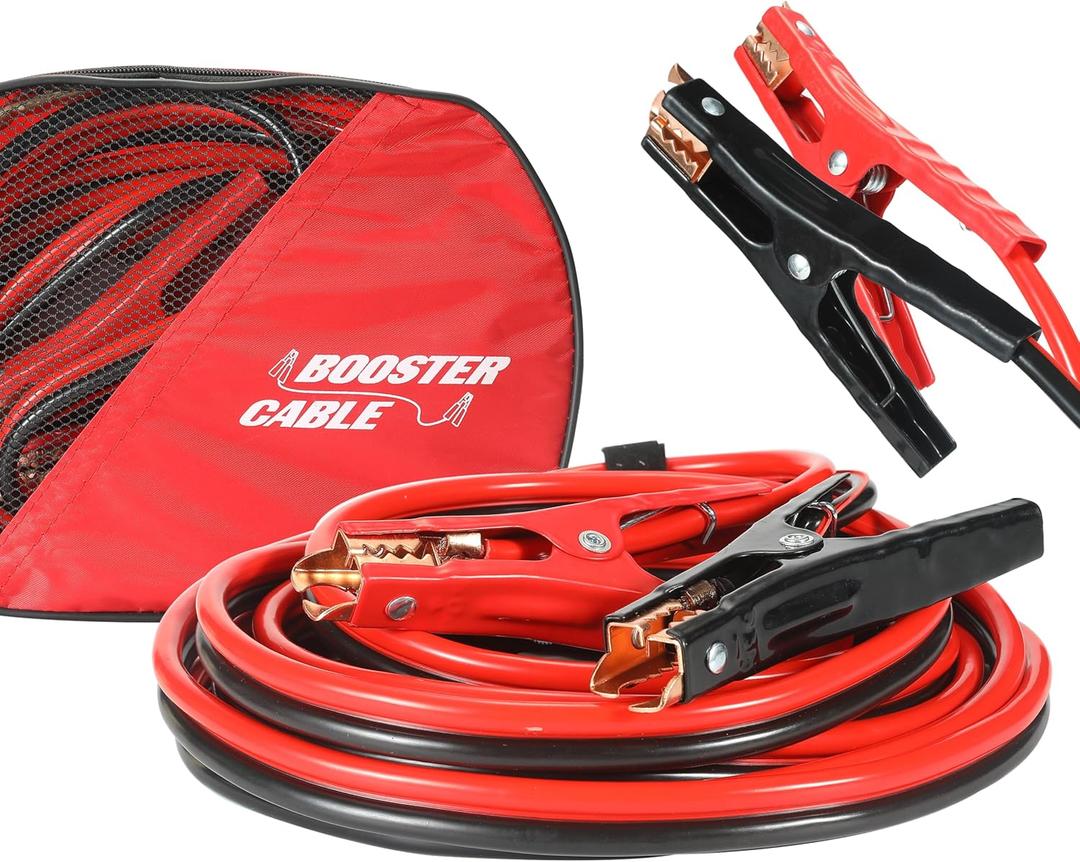 Jumper Cables for Car BatteryHeavy Duty Booster Cables for Jump Starting Dead or Weak Batteries, Emergency Start Cable for Car Van Truck with Carry Bag(8Gauge,10FT)