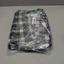 Shappy 10 Pcs Christmas Buffalo Plaid Drawstring Bags Snowfake Red Green Black Wrapping Gift Bags 11.8 x 15.7 Inch Large Winter Cotton Wrapping for Party Favors(11.8 x 15.7 Inch,Black and White Plaid)