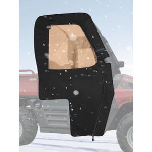 ZIDIYORUO Hisun 400 Cab Enclosure  Heavy-Duty 900D Oxford & HD PVC, Windproof/Dustproof Soft Side Doors for Hisun Sector 400, Coleman UT400, Massimo MSU400 (Zipper Window, No-Drill Install)