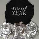 Petitebella New Year Puppy Dog Dress (Black/Silver, XXX-Large)