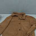 EVALESS Womens Corduroy Jackets Fashion Long Sleeve Button Down Shacket Shirt Jacket with Pockets Fall Outfits 2024Small Camel Small