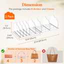 Lifewit Purse Organizer for Closet, Clear Handbags Storage Organizer, Adjustable Clutch Purse Storage Organizer Holder for Closet, 2 Pack Bookshelf Dividers for Sweater in Bedroom 35 x 24 cm/14 9.5"