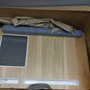 HUANUO Lap Desk - Fits up to 17 inches Laptop Desk, Built in Mouse Pad & Wrist Pad for Notebook, Laptop, Tablet, Lap Stand with Tablet, Pen & Phone Holder, Wood Grain