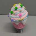 Retisee 7.9 Inch Pastel Dessert Christmas Tree Topper Pink Cupcake Tree Topper Candy Donut Christmas Tree Decoration Pastel Christmas Ornaments for Christmas New Year Birthday Party Decor