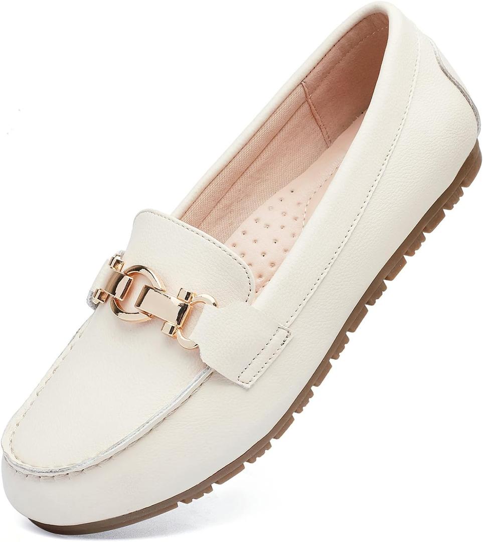 Loafers for Women Business Casual Shoes Comfortable & Lightweight Penny Loafers Slip On Work Flats, 8