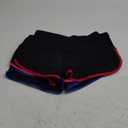 CADMUS Women's Workout Yoga Gym Shorts (Pack of 3:1301# Black (Blue) & Black (Rose) & Black (Red))