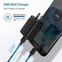 Type C Charger, 2 Pack 25W PD USBC Wall Charger Super Fast Charging Block & 6ft Android Phone Cable Cord for Samsung Galaxy S26 S25 S24 S23 S22 S21 S20 (Plus/Ultra)/Note 20 10 9 8/ S10 S9 S8 Galaxy Tab