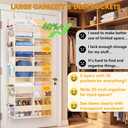 Ofiray-home Over the Door Organizer 5 Tiers,Extra Large Behind Door Storage of 10 Compartments,80 lbs Weight Capacity Over the Door Storage, Door Hanging Organizer for Closet, Diaper Organizer, Beige