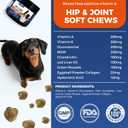 Hip & Joint Supplement for Dogs - Advanced Glucosamine MSM Chondroitin with Turmeric - 10-in-1 Veterinarian Formulated Joint Pain Relief for Large Breed Senior Dogs - 60 Tablets