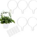 5pcs Round Acrylic Trellis for Climbing Plants, Small Plant Trellis House Plant Accessories for Indoor Outdoor Pothos Vine Ivy Monstera Hoya Flowers