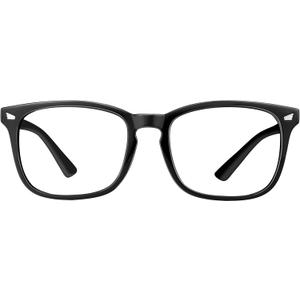 Reading Glasses for Women Men - Blue Light Blocking UV Filter Computer Readers,Anti Eyestrain Eyeglasses (1.25 X, A02-black)